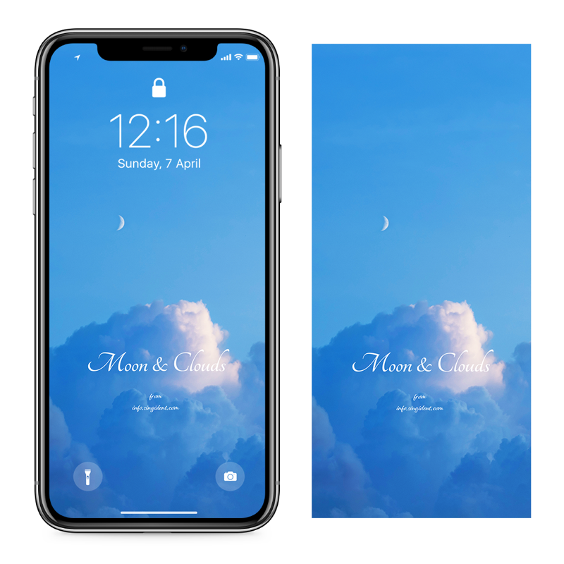 01 달과 구름 C - Moon and Clouds 아이폰구름배경화면