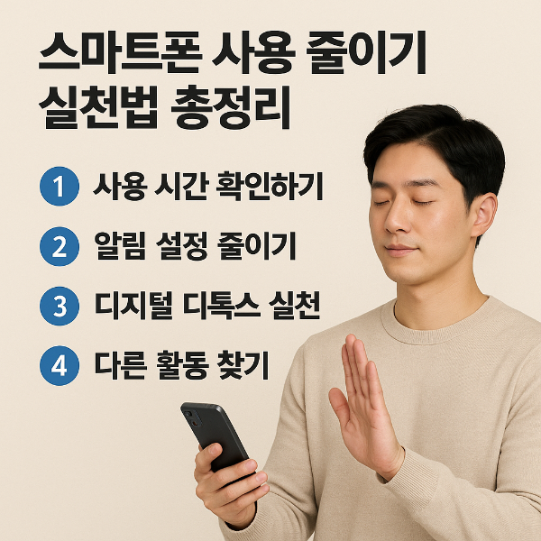 스마트폰 사용 줄이기 실천법 총정리