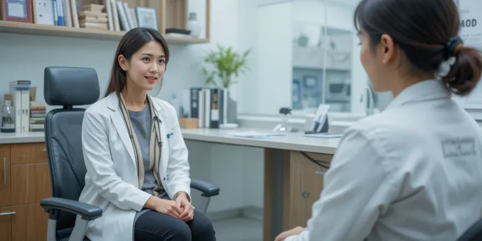 산부인과에서 상담받는 모습