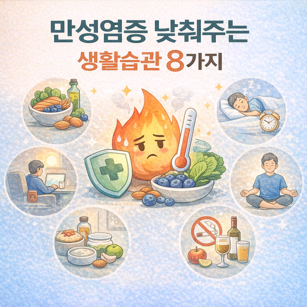 만성염증 낮춰주는 생활습관 8가지 / 몸속 염증을 줄이면 건강이 달라집니다