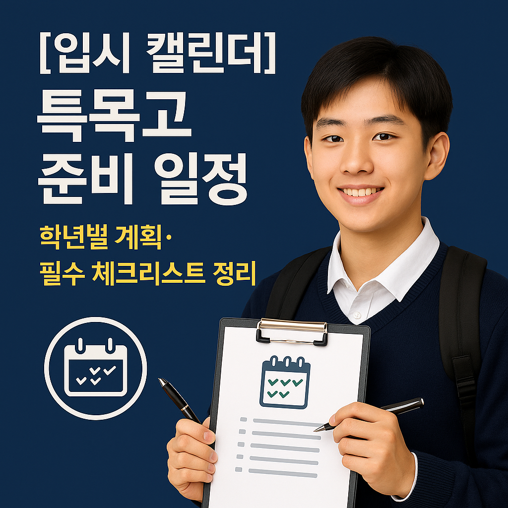 [입시 캘린더] 특목고 준비 일정 ｜ 학년별 계획·필수 체크리스트 정리