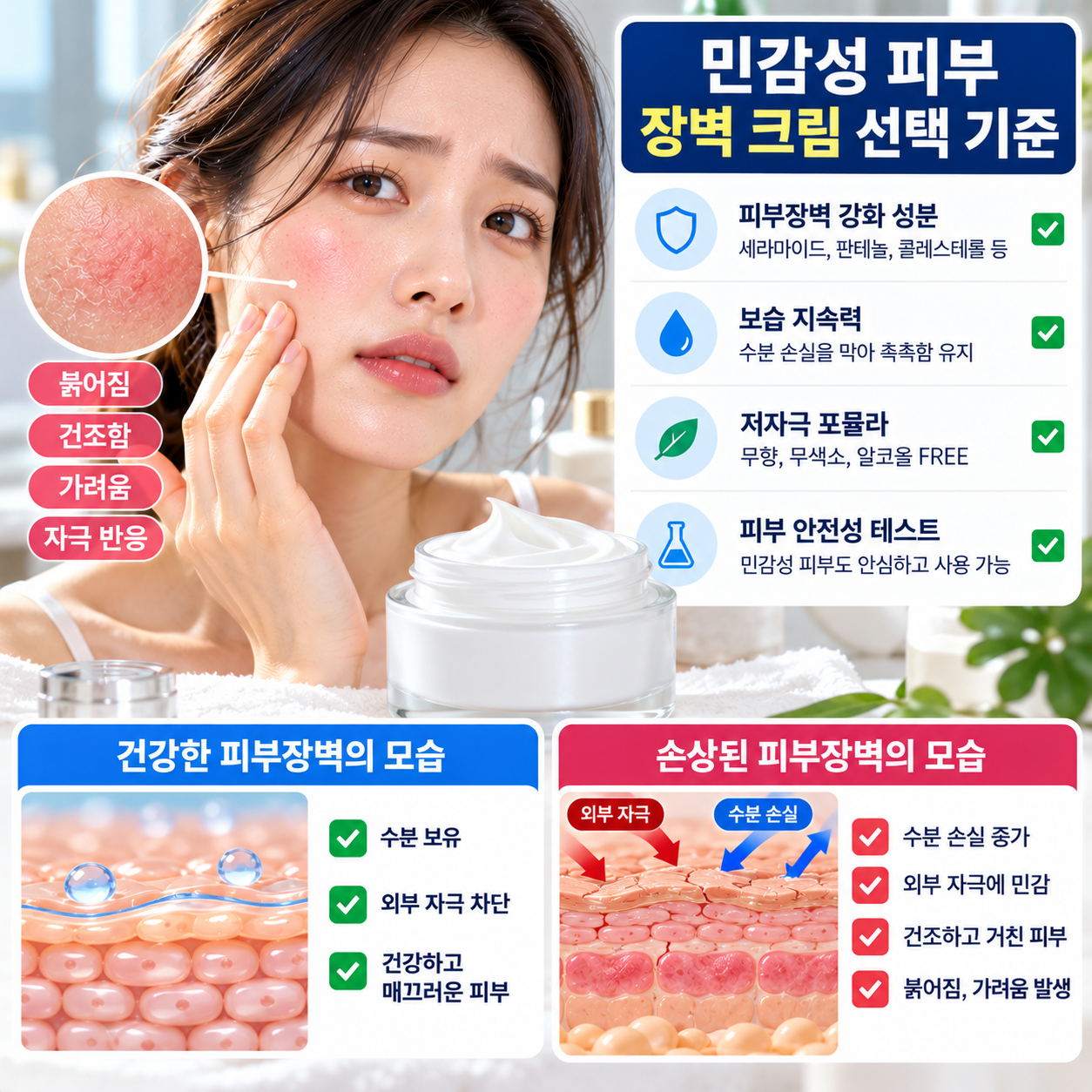 민감성 피부 장벽 크림