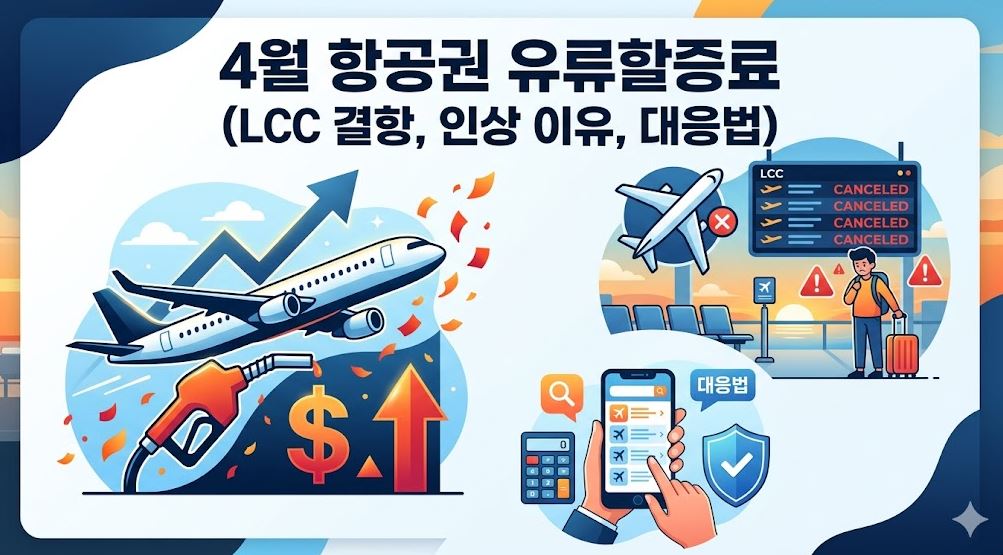 4월 항공권 유류할증료 썸네일사진