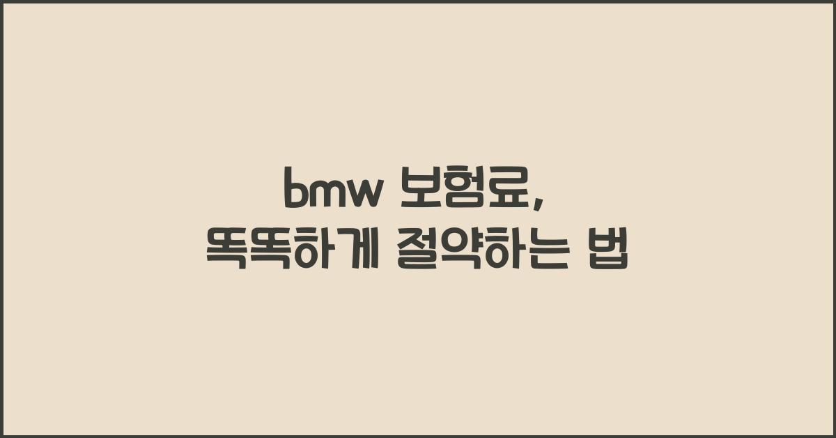 bmw 보험료