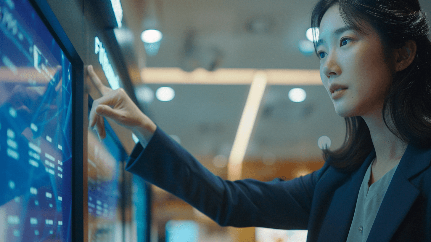 스크린을-터치중인-사람