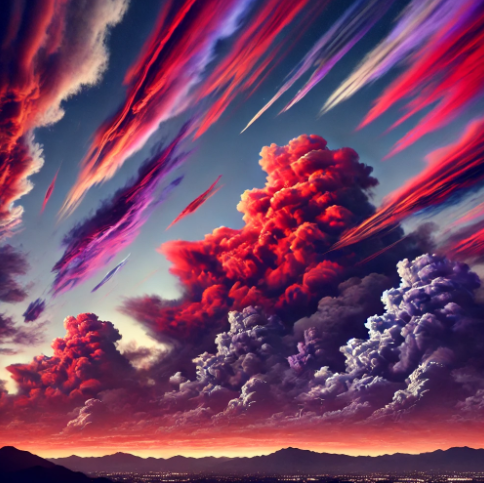 비정상적인 색상의 지진운