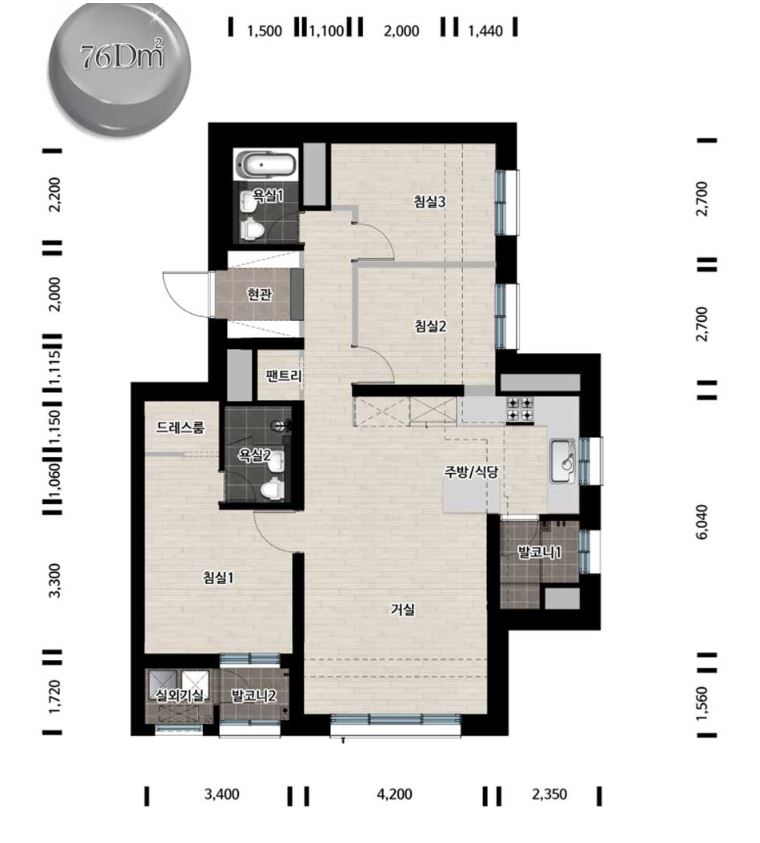 한강 수자인 오브센트 76D