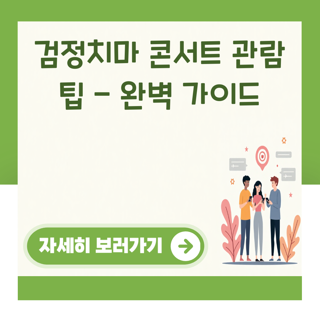 검정치마 콘서트 관람 팁 - 완벽 가이드 대표 이미지