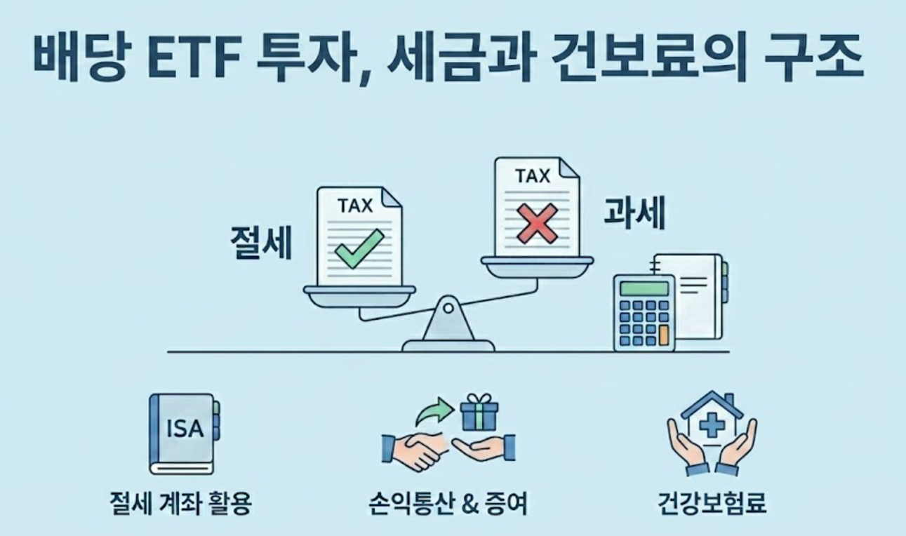 배당ETF 세금 설계 (금융소득종합과세, 양도소득세, 절세계좌)