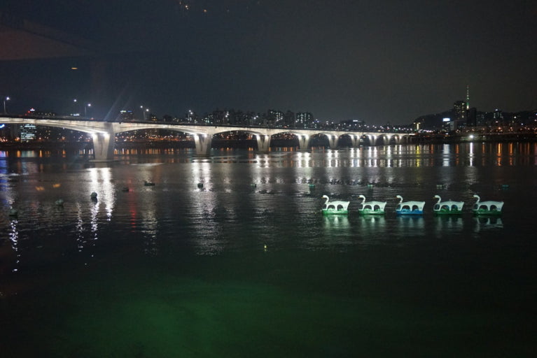 한강 서강대교 야경 이미지