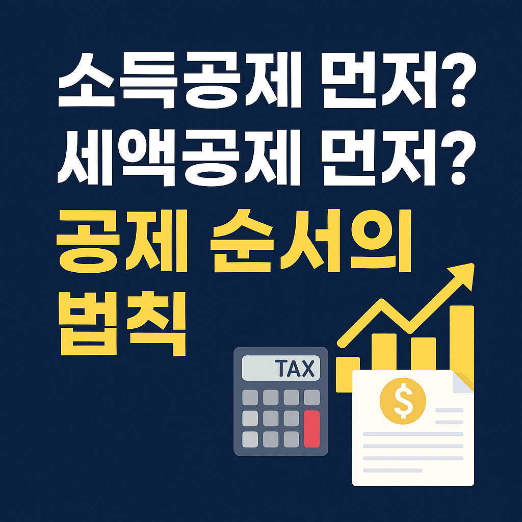 소득공제 먼저? 세액공제 먼저? - 공제 순서 하나로 환급금이 달라진다!!! 연말소득공제 핵심 포인트!