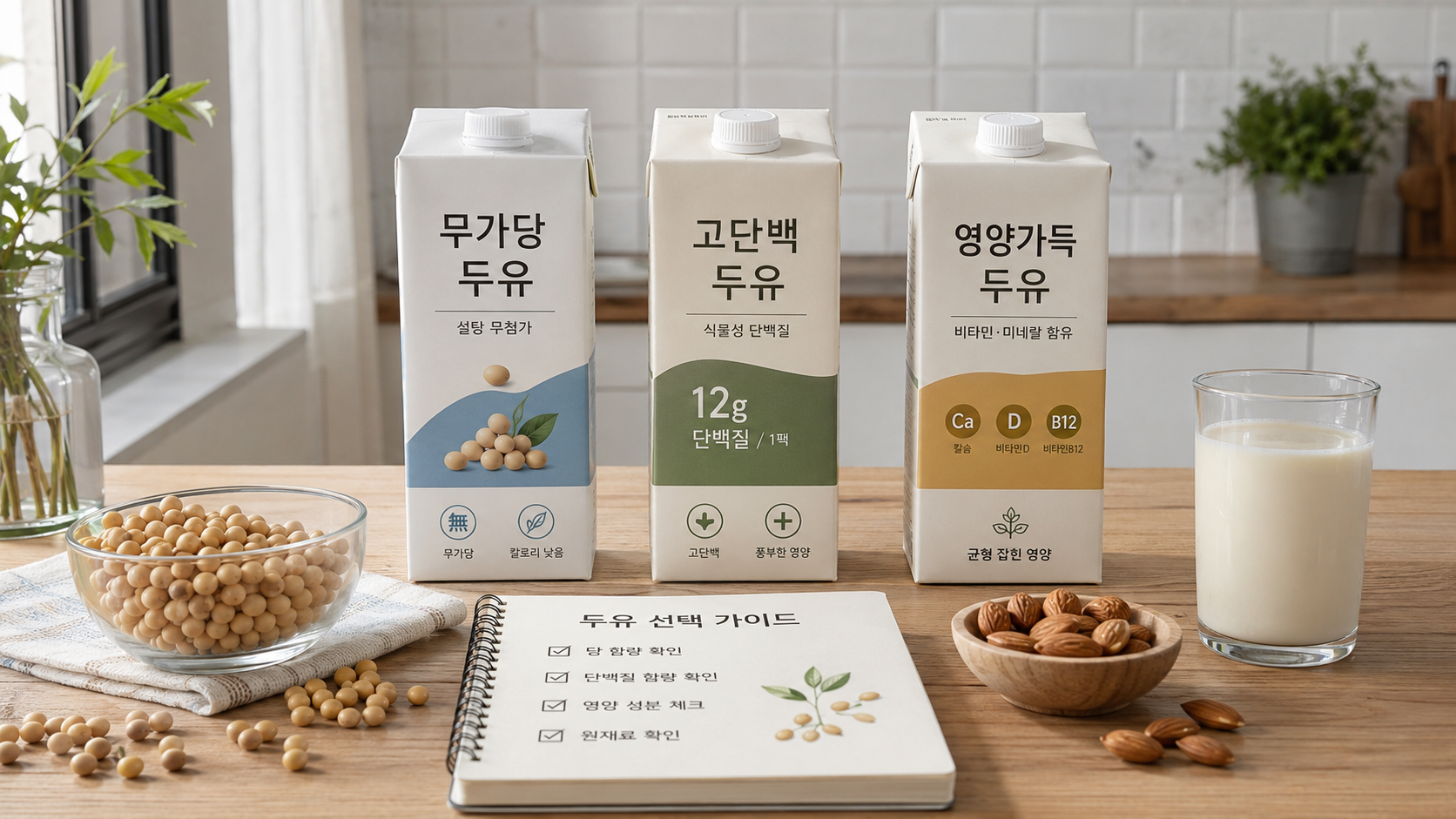두유 고르는 법 2026|무가당·단백질·당류·원재료 영양성분표 확인법