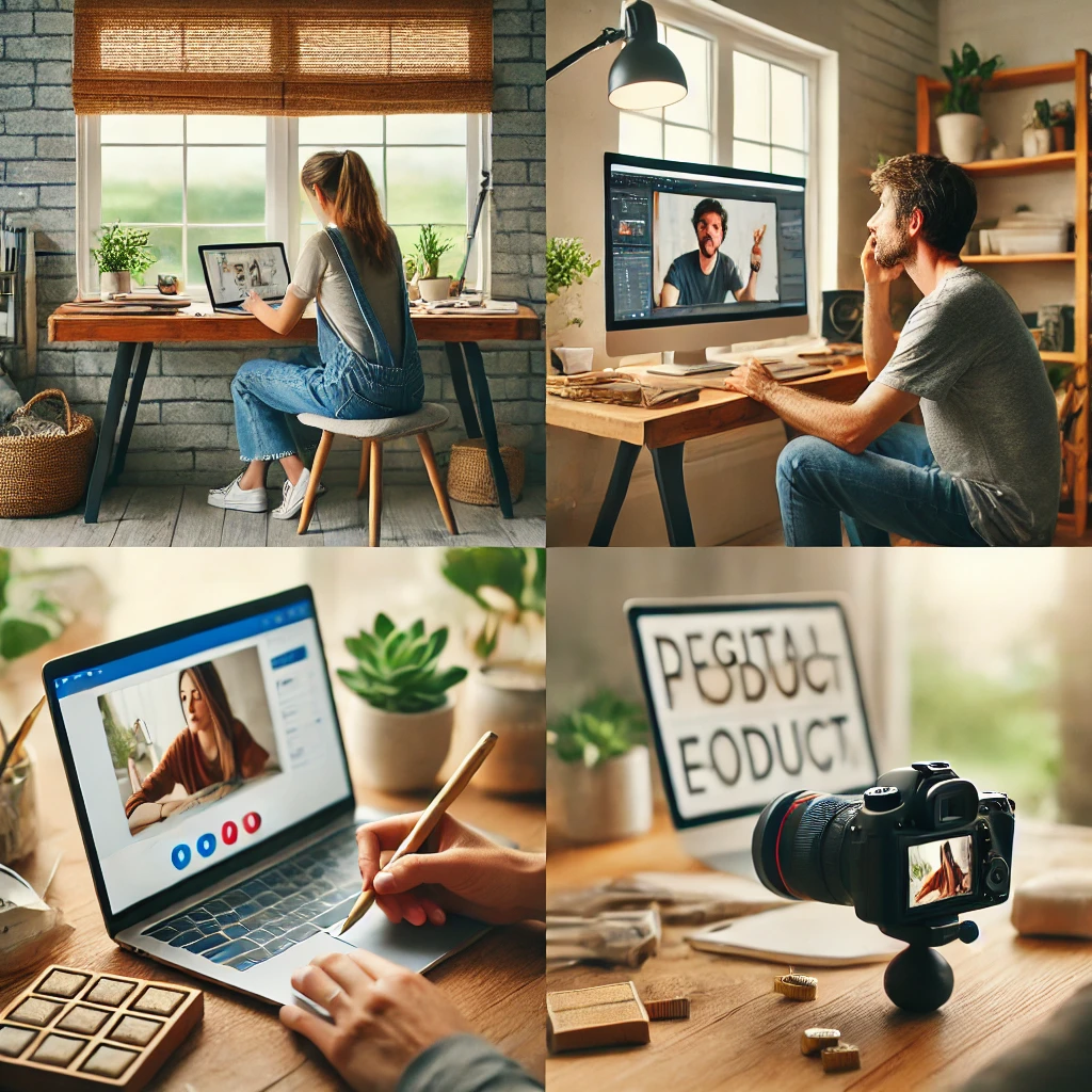 재택 창업을 하고 있는 이미지