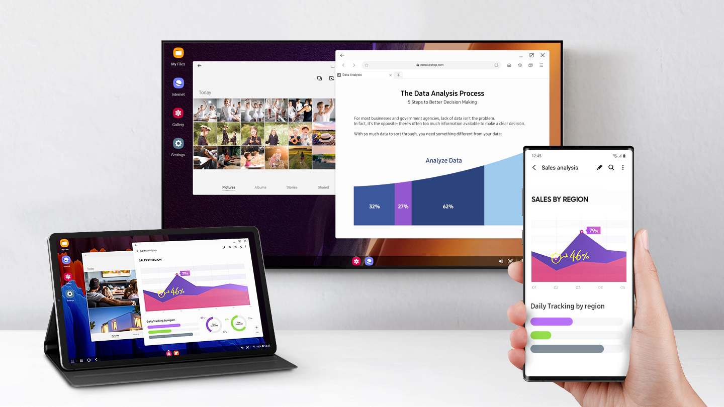 삼성 Dex 사용 화면