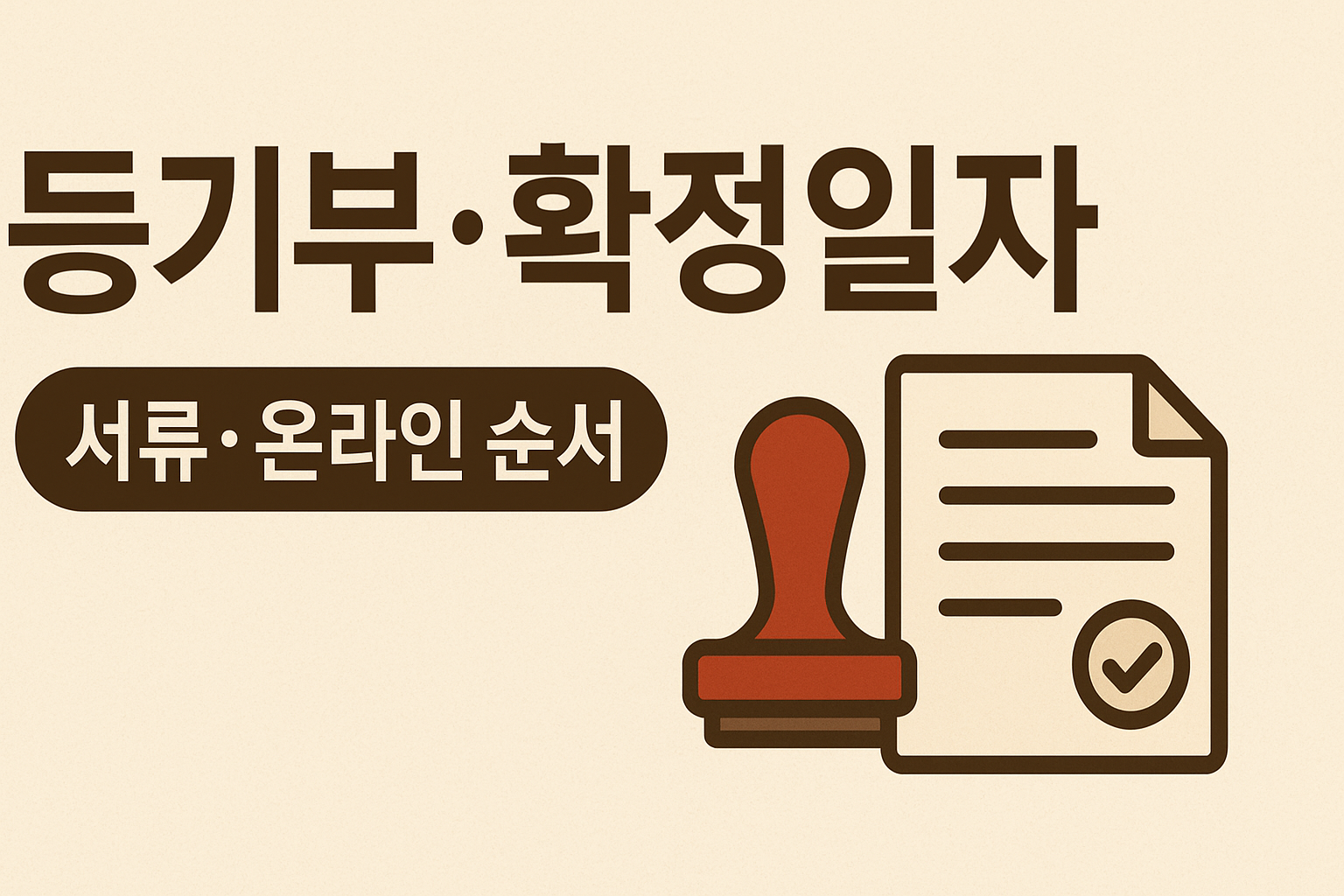 등기부등본&middot;확정일자 30분 로드맵 인포그래픽