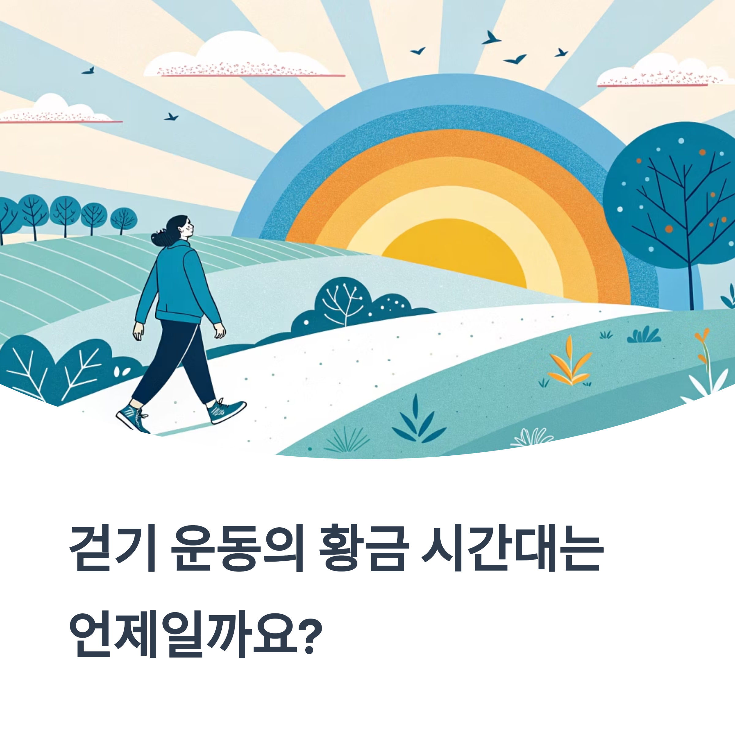 걷기 운동의 황금 시간대는 언제일까요?