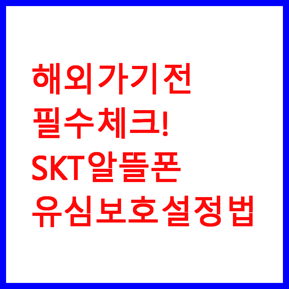 알뜰폰 유심보호 설정법