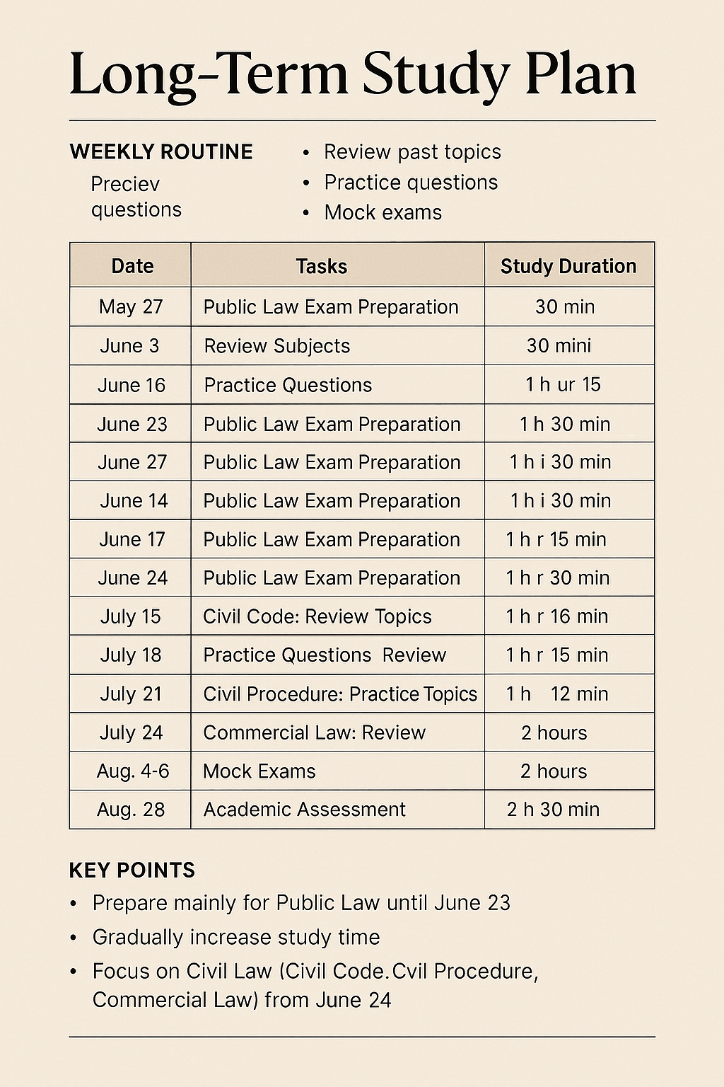 장기 공부 계획