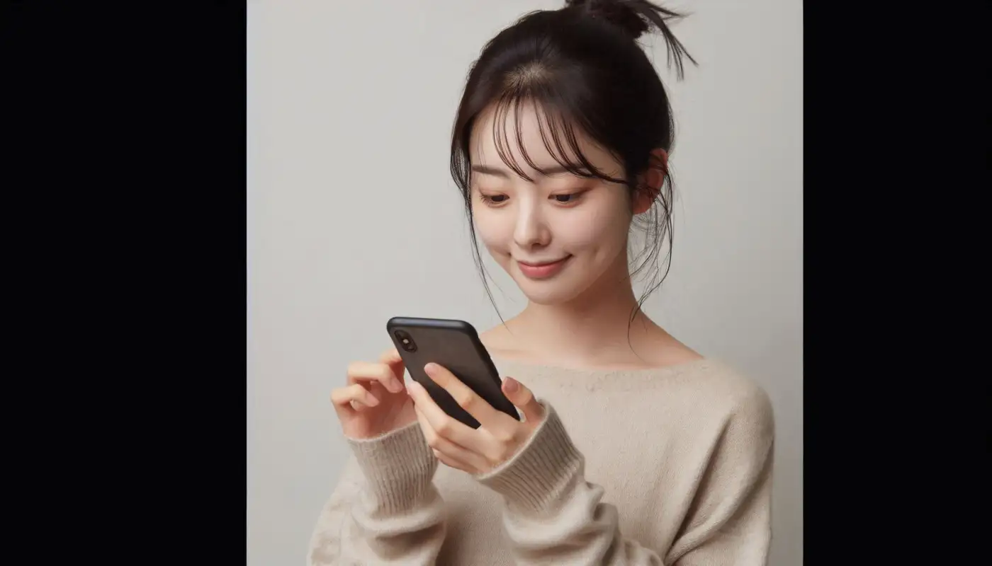 말톡-이심-사용법을-알아보는-여성의-모습