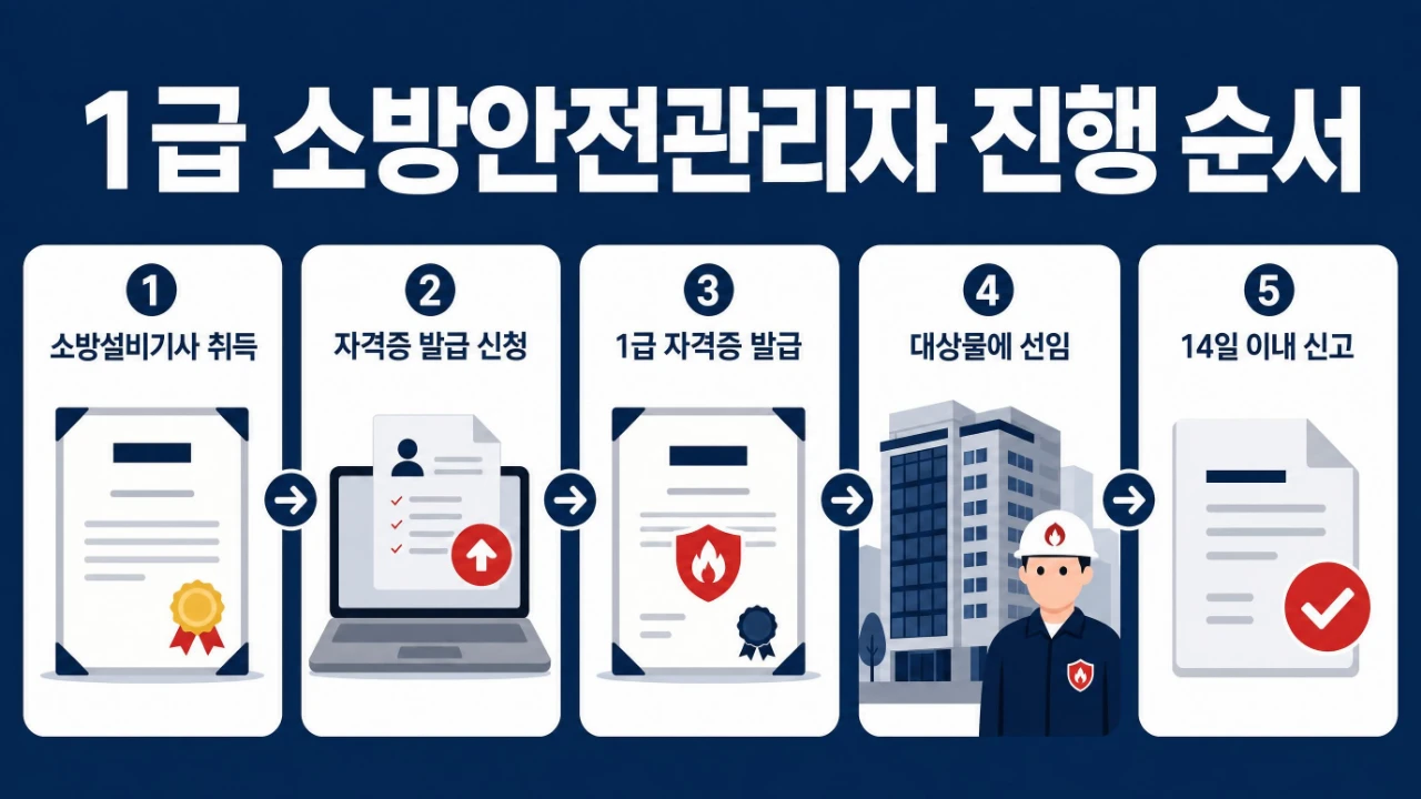 소방설비기사 취득 후 1급 소방안전관리자 자격증 발급과 선임 신고 순서