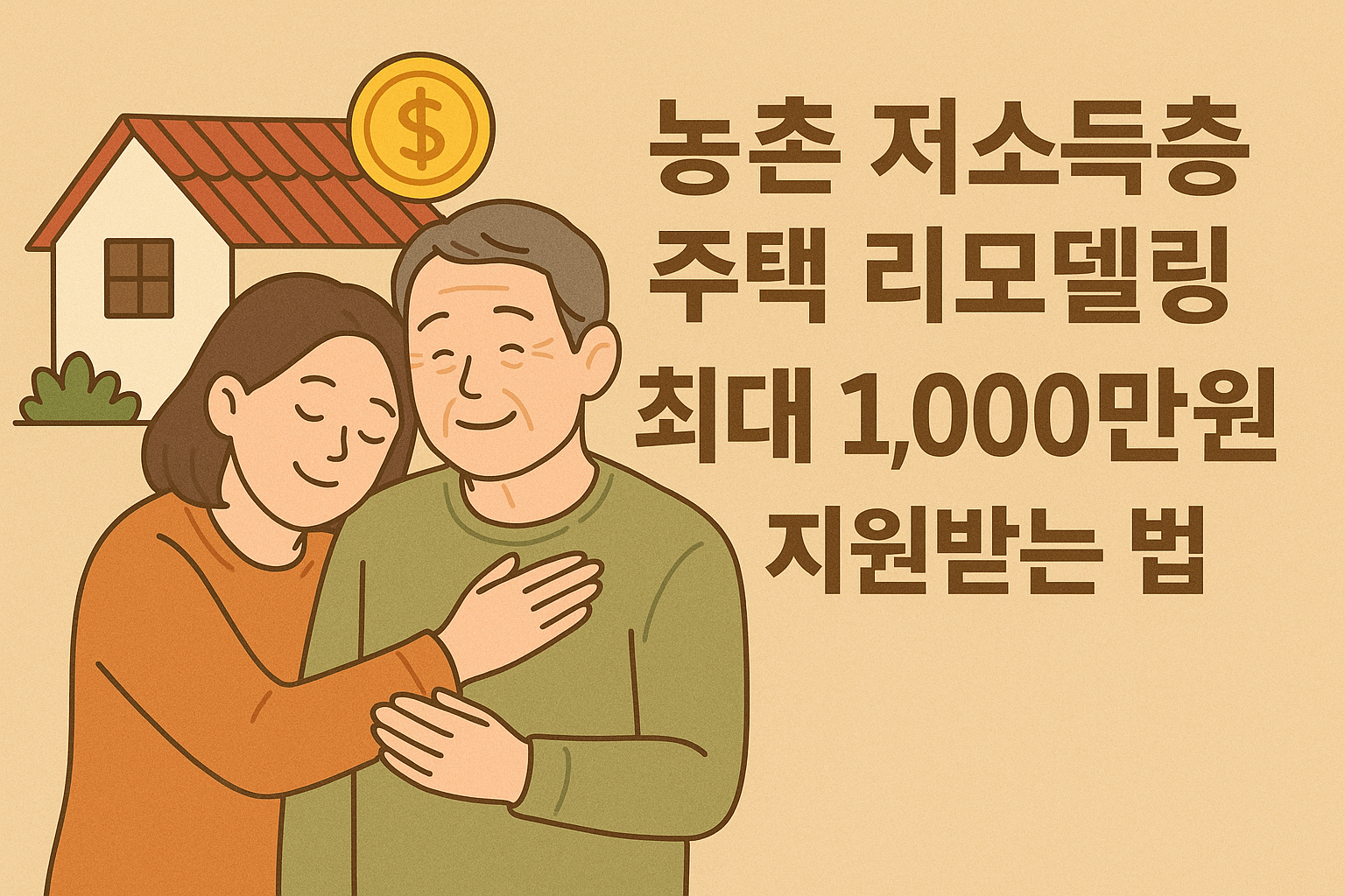 농촌 저소득층 주택 리모델링 비용 지원 안내