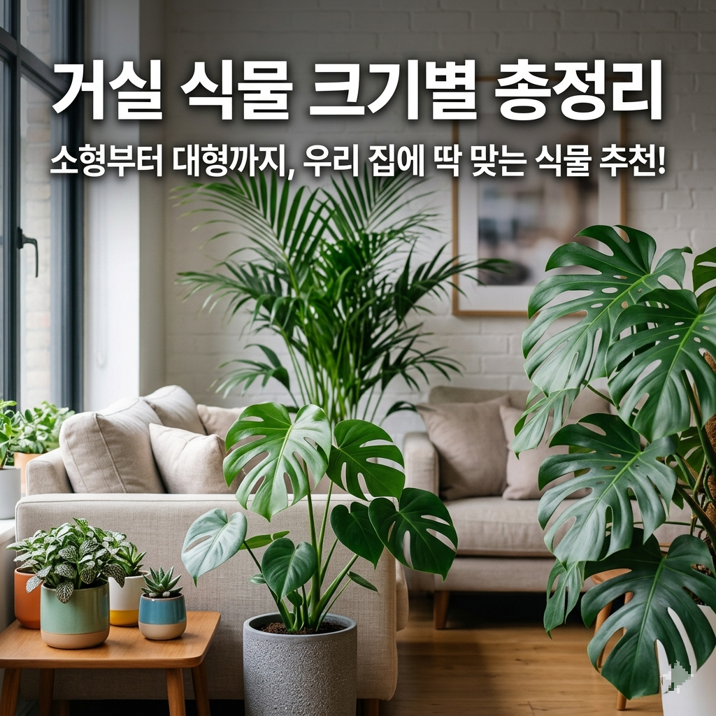 거실 인테리어 화분 식물 추천, 크기별 정리