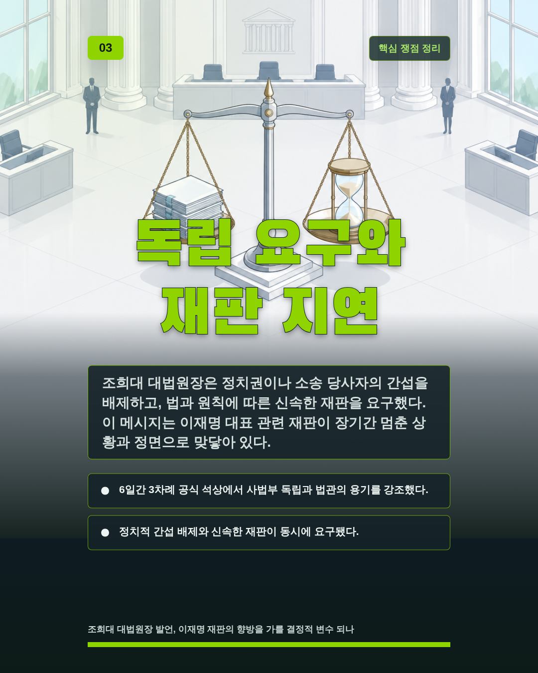 독립 요구와 재판 지연