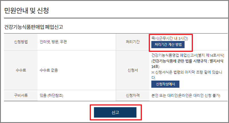 건강기능식품 영업신고증 (폐업신고 간단하게!!)