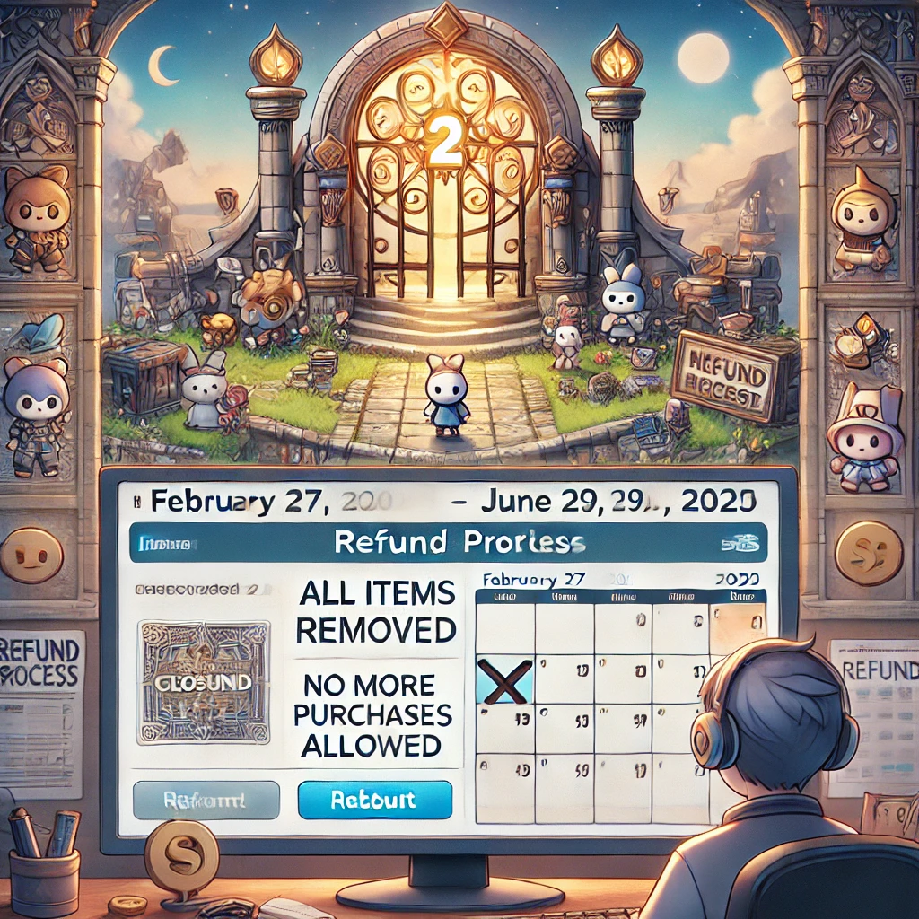 메이플스토리2 서비스 종료 일정과 환불