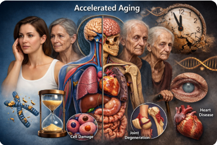 가속노화의 속도에 대한 사진