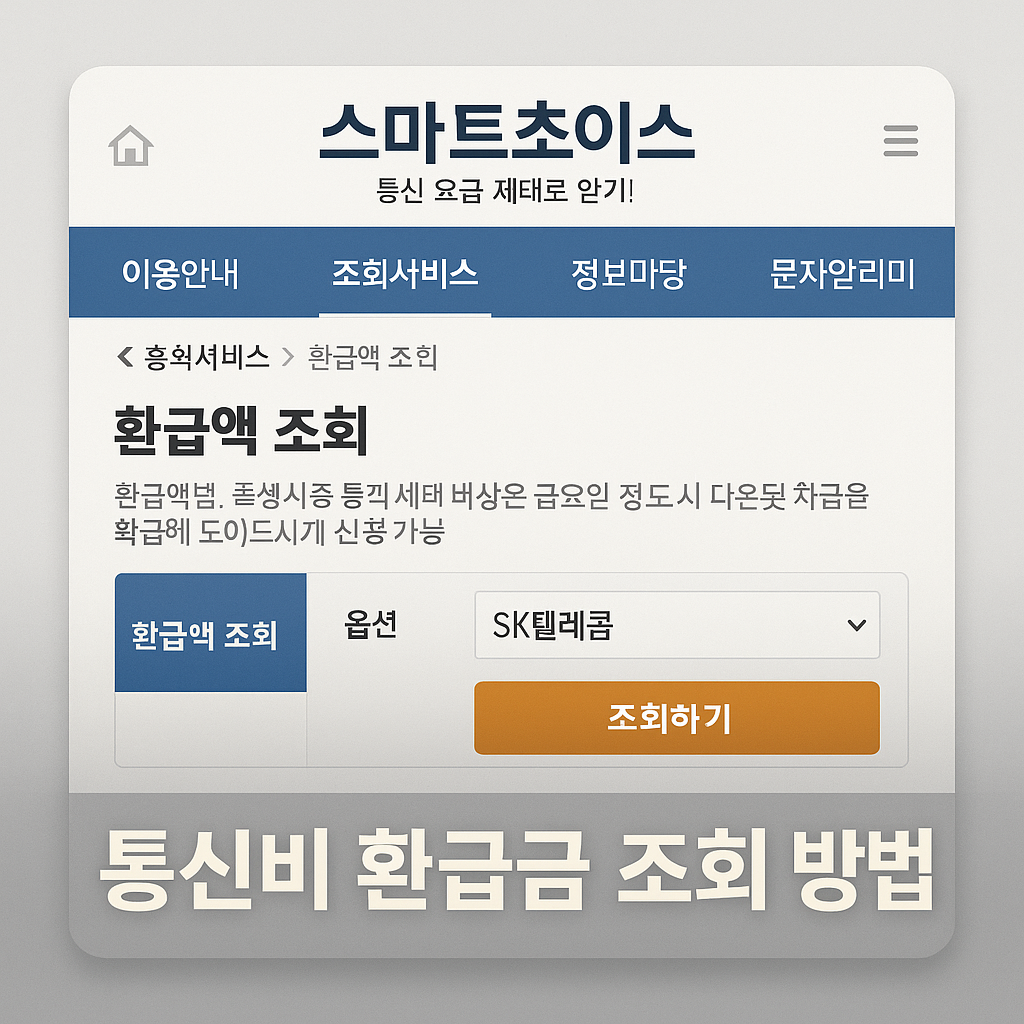 KT 통신비 환급 확인 방법