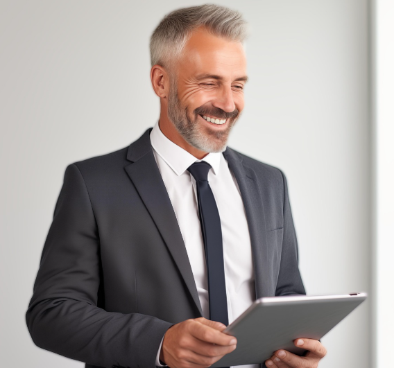 중년남자 일하는 모습