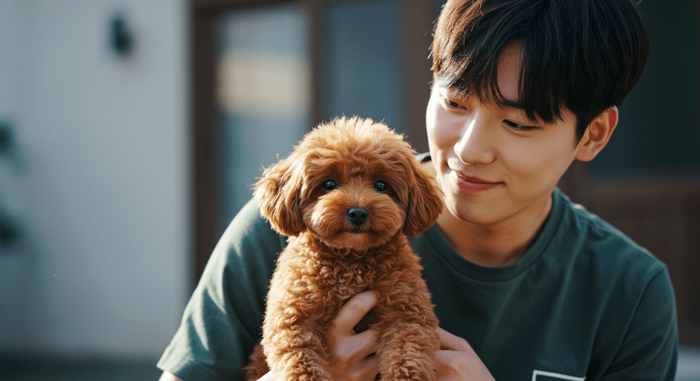 털이 잘 정리된 토이푸들