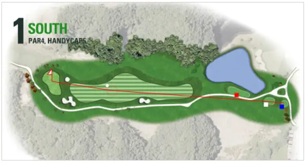 출처 : 필로스CC, 남코스 1홀, 2홀 코스 공략
