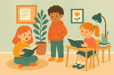 1학년 공부, 국어 책 읽기