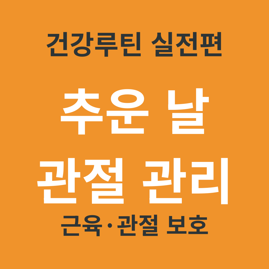 TV 건강 정보 요약 25. 날씨가 추울 때 관절·근육이 더 아픈 이유와 관리 루틴