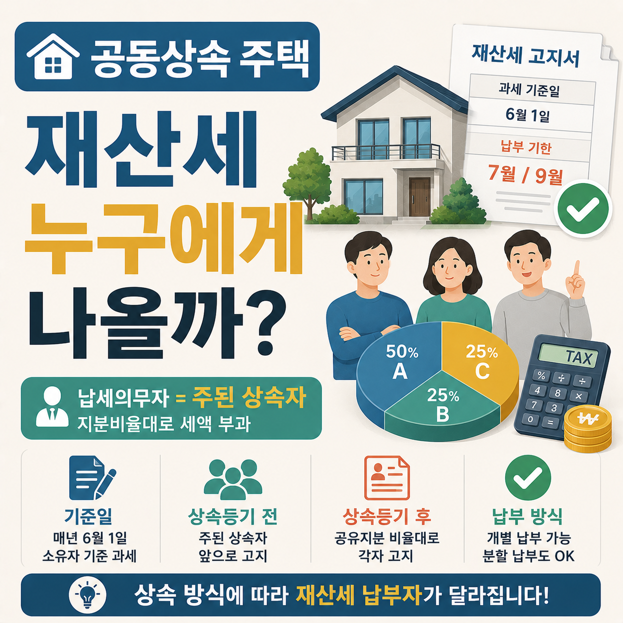 공동상속받은 주택 재산세 납부 안내 이미지