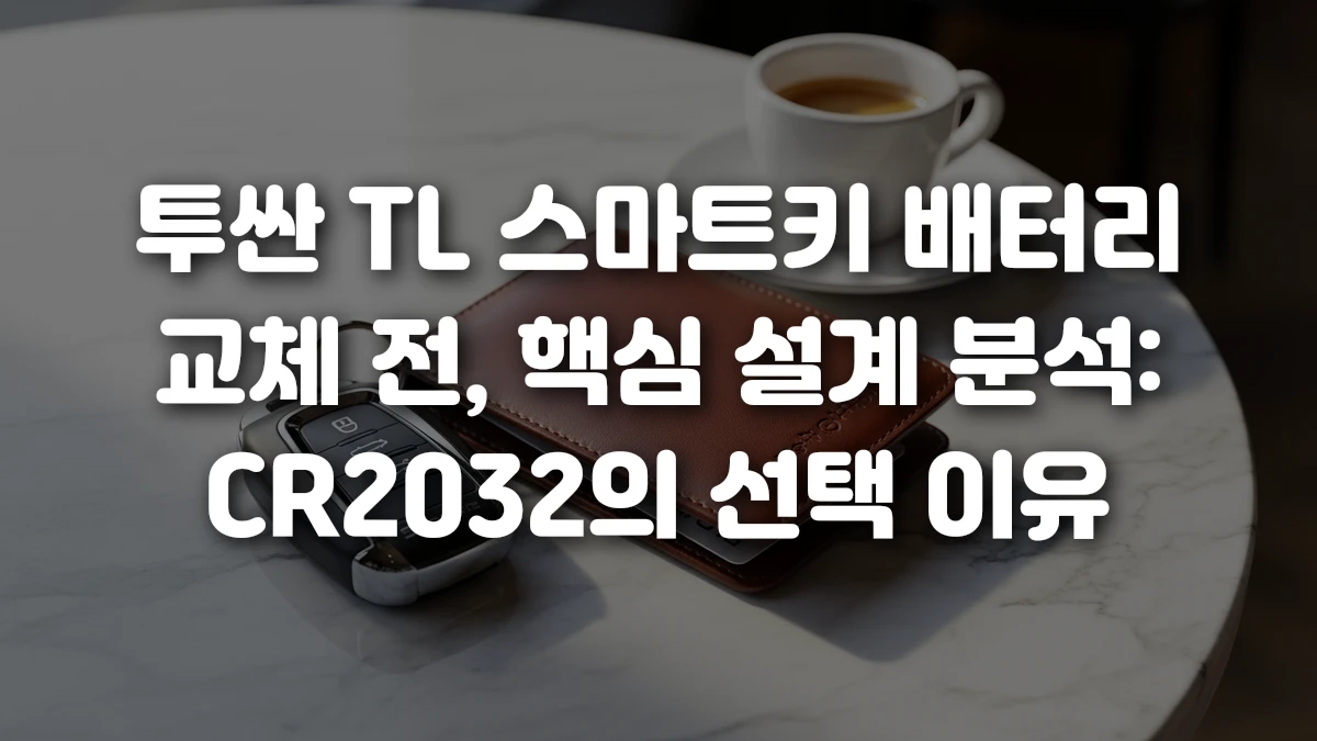 투싼 TL 스마트키 배터리 교체 전 핵심 설계 분석 CR2032의 선택 이유
