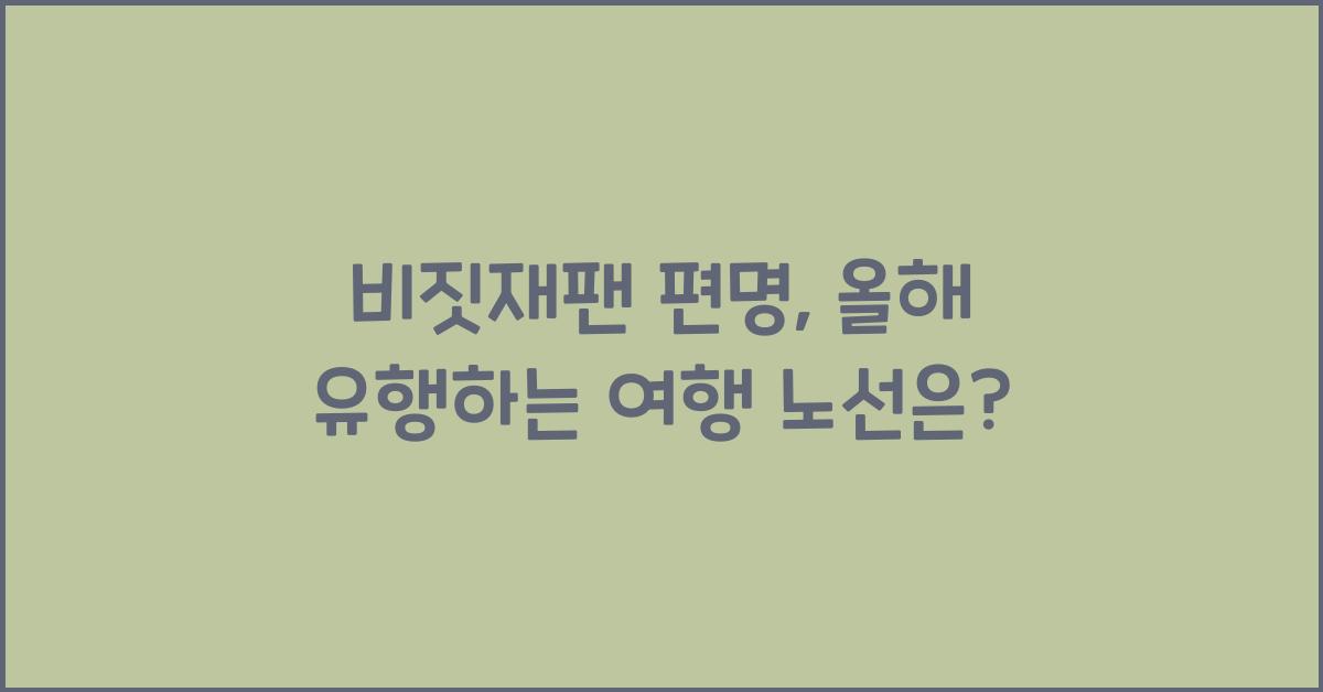 비짓재팬 편명