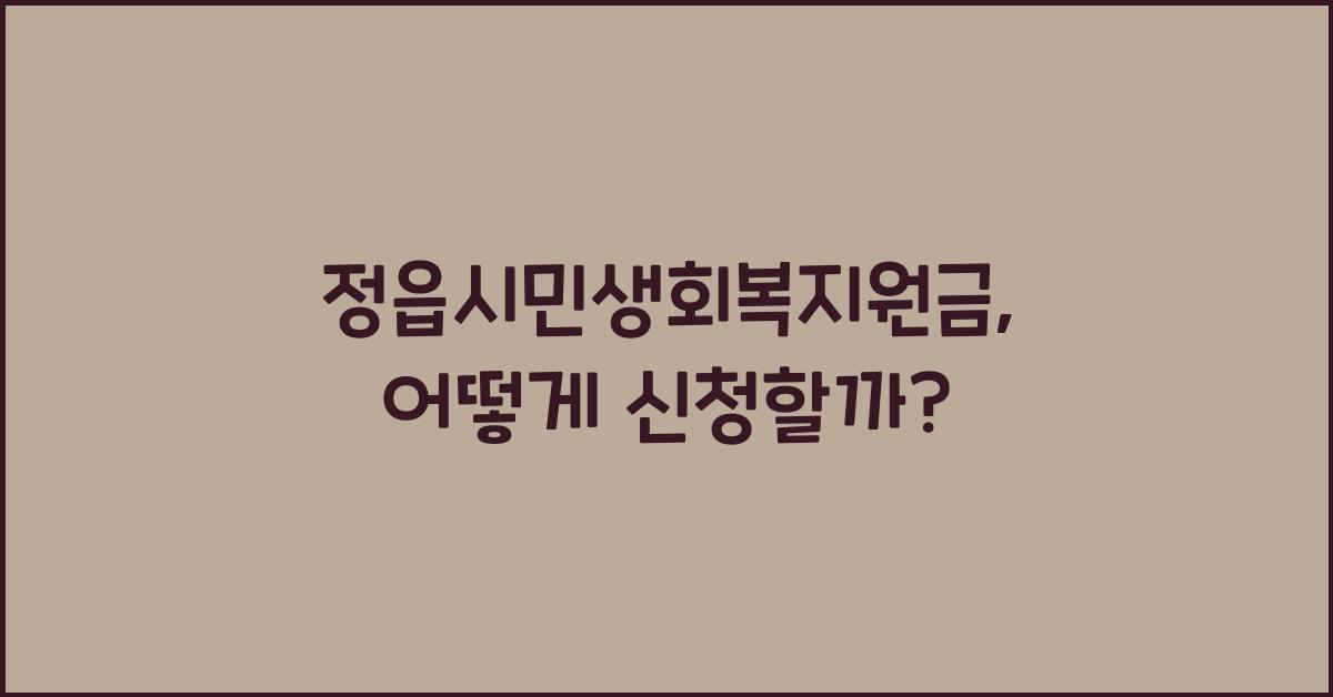 정읍시민생회복지원금