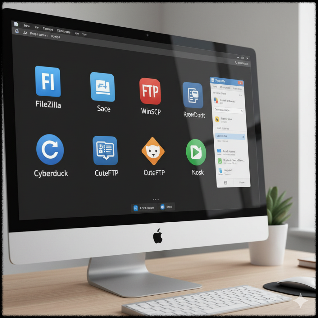 여러 FTP 클라이언트 소프트웨어 아이콘