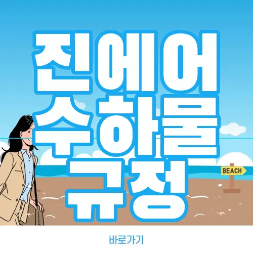 진에어 수하물 규정
