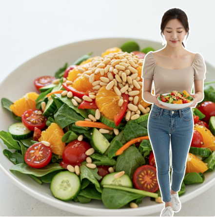 잣 요리 : 잣 샐러드