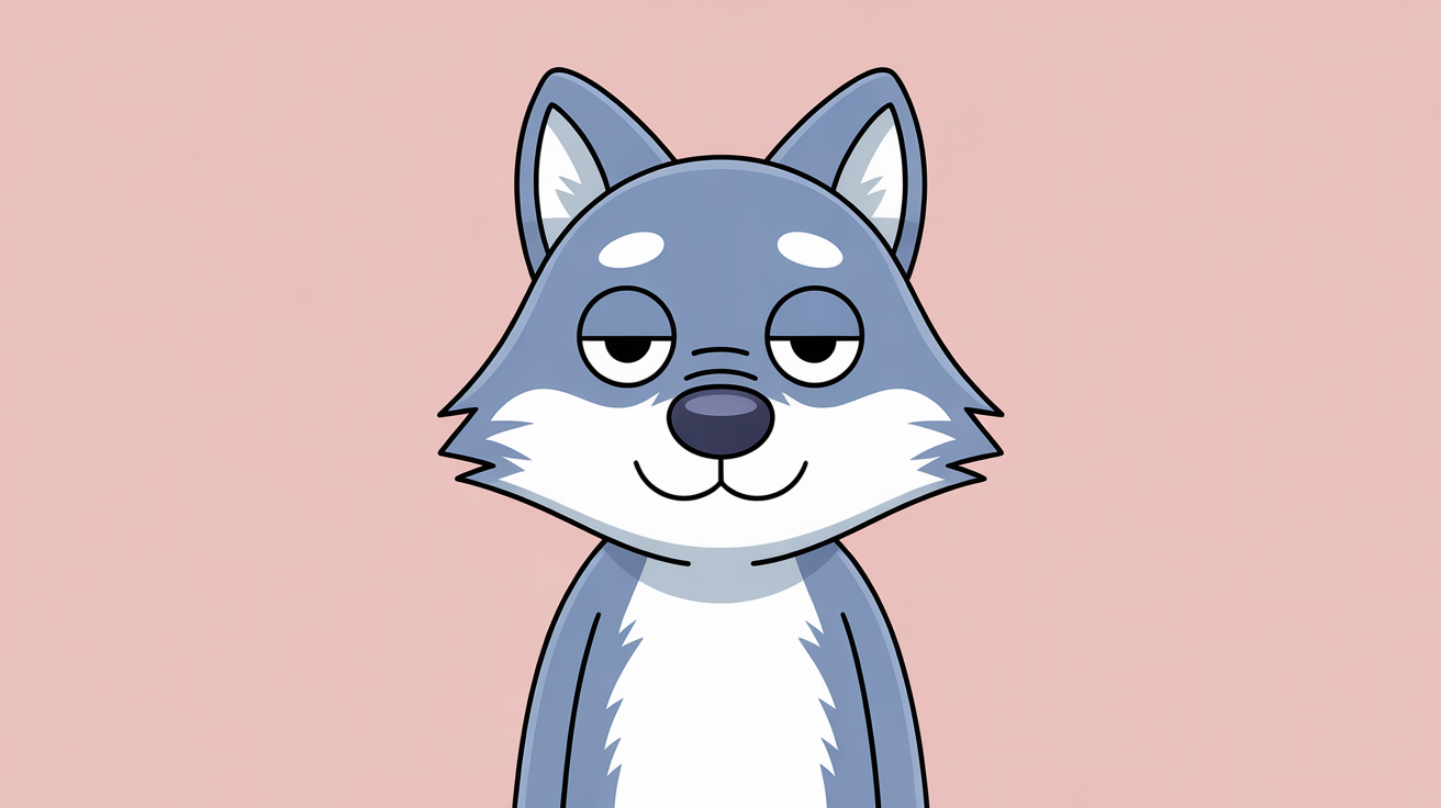 무심한 듯 지친 ISTP 늑대 캐릭터