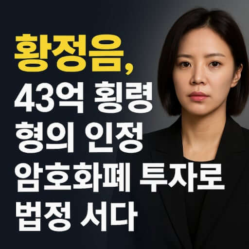 배우 황정음, 회삿돈 43억 횡령 혐의로 재판 진행 중 — 검찰, 징역 3년 구형