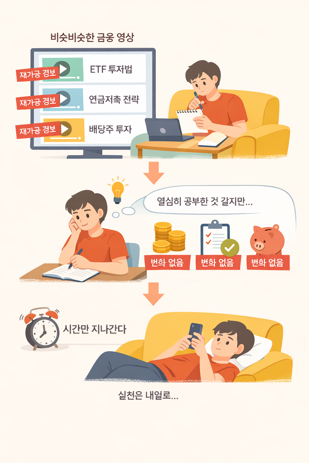 재테크 콘텐츠 시장의 정보 소비 구조를 정리한 인포그래픽