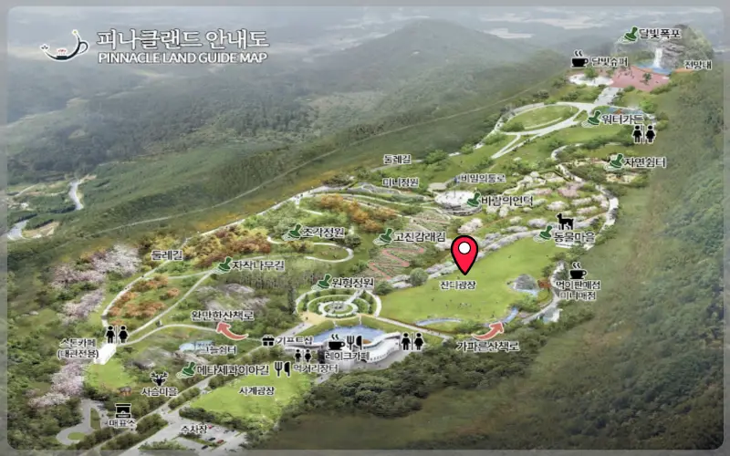 피나클랜드 불꽃축제 안내도