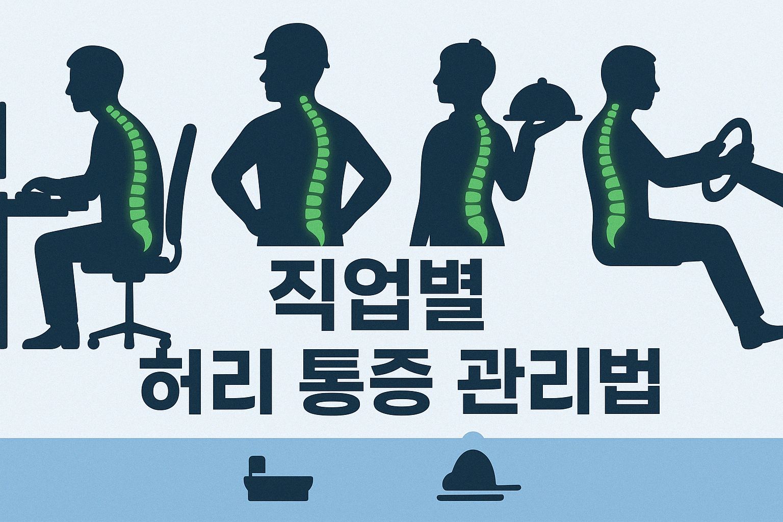 직업별 허리 통증 방지