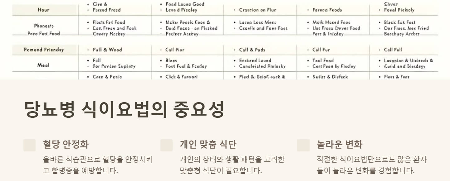 당뇨병 식이요법 치료법