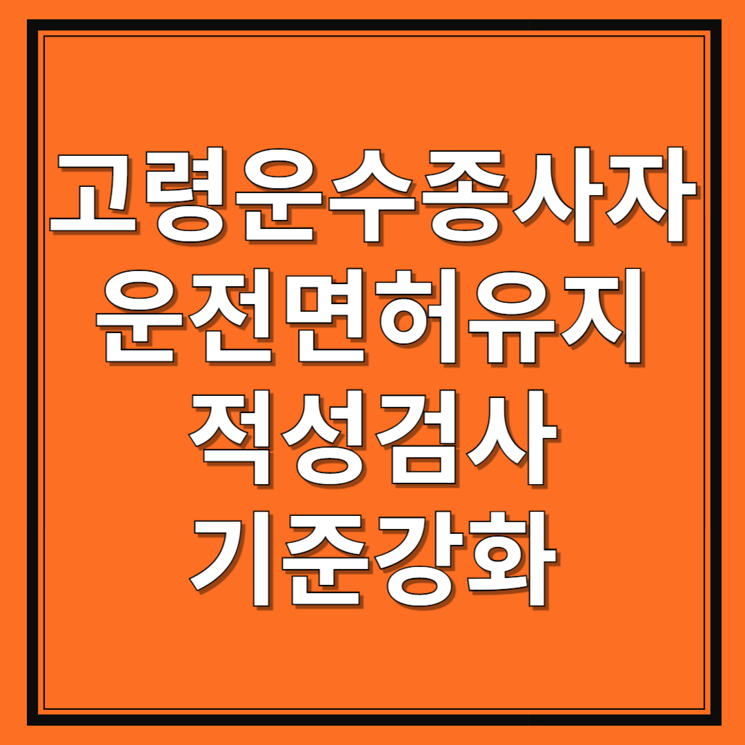 고령운수종사자-운전면허-유지-적성검사-기준강화